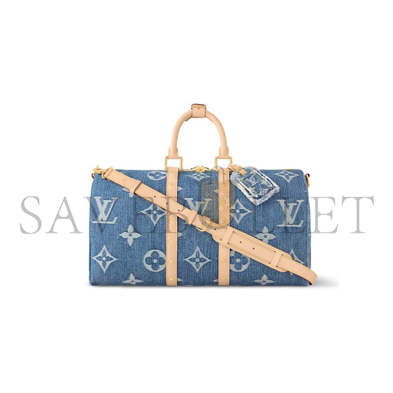 l0vis Vvtt0n denim keepall bandouliere 45 monogram blue m24315 (45*27*20cm)